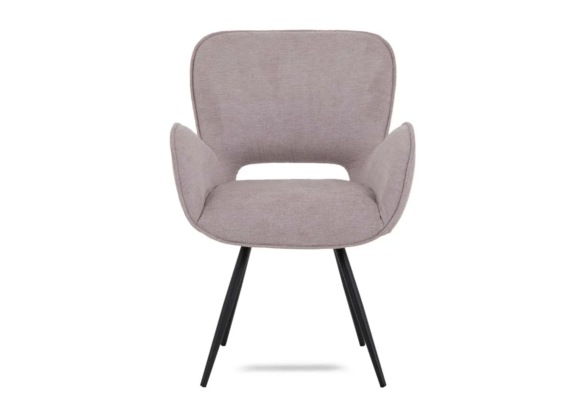 A dimension image of the light Pink Dining chair with 60cm x 60cm x 87cm