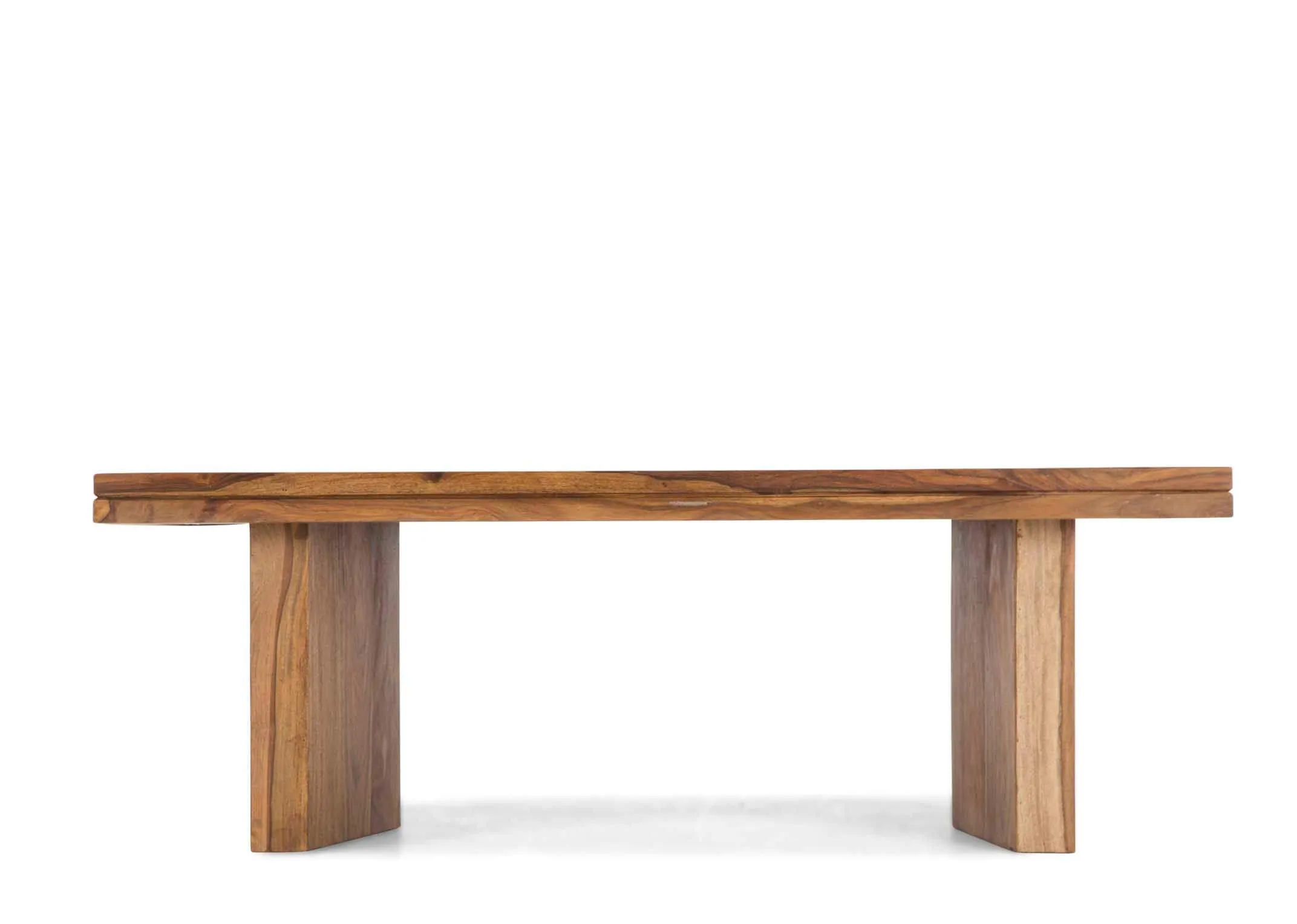 Detailed view of wooden legs of sheesham wood coffee table India