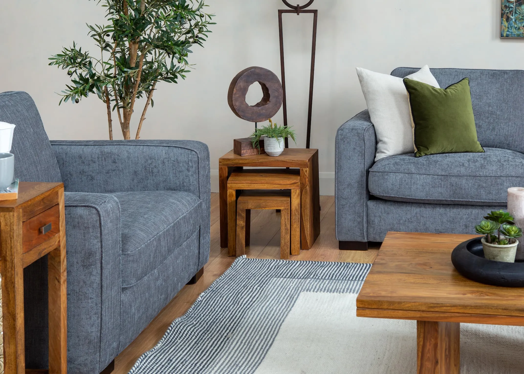 Sheesham Wood Nest of Three Tables - India