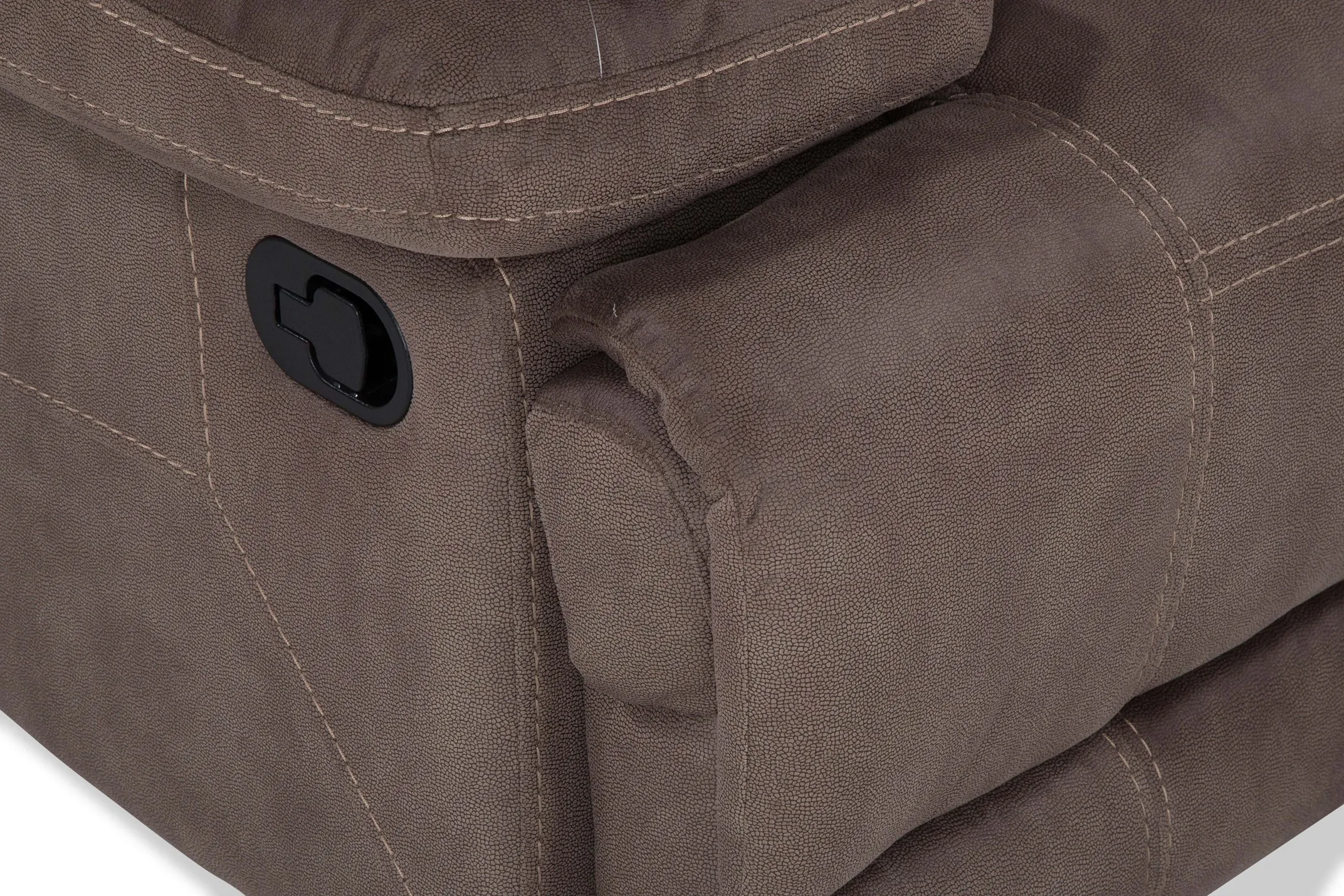 A view of the foot rest on the Baxter reclining armchair.