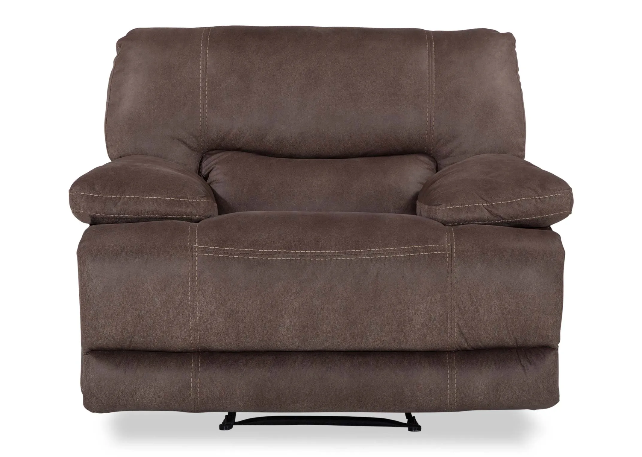 A view from the front showing in full the Baxter reclining armchair.
