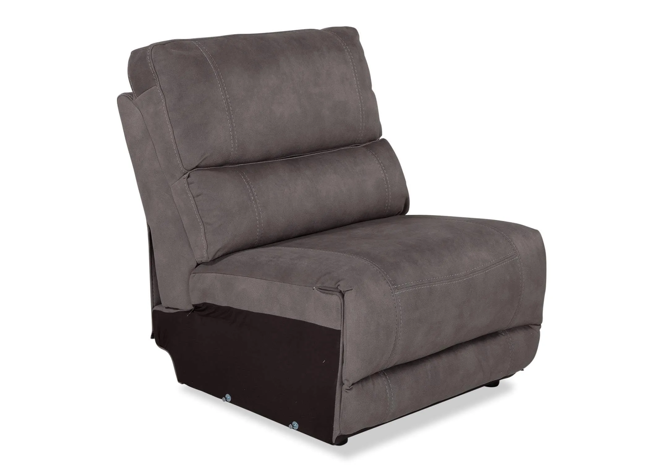 Grey Fabric Armless Unit - Baxter