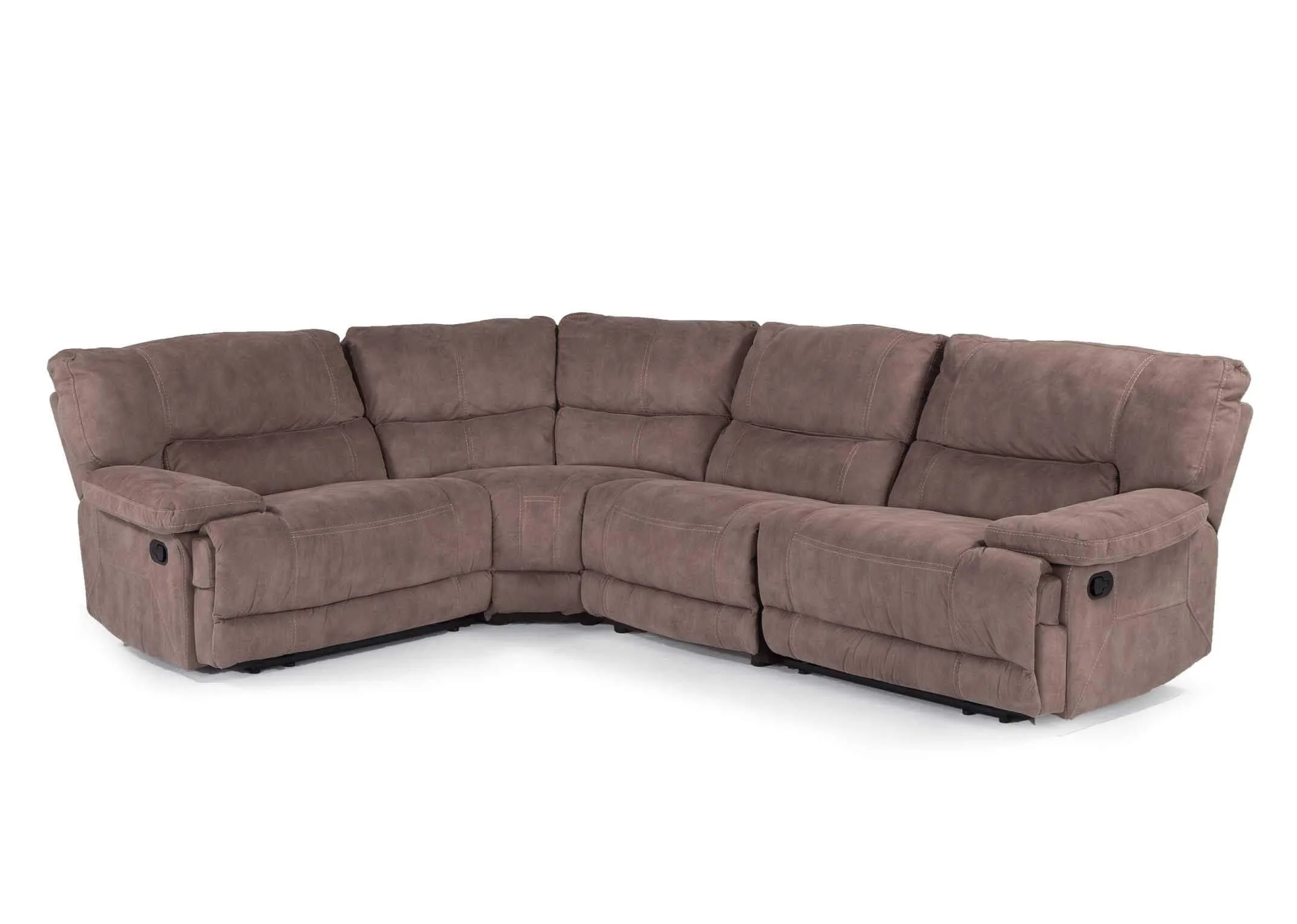 Small Taupe Fabric Reclining Corner Sofa - Baxter