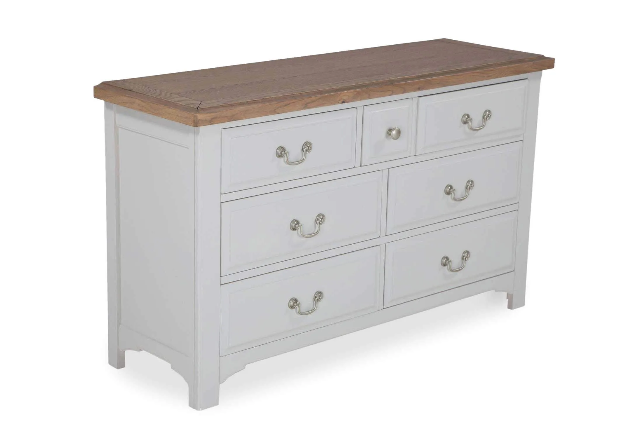 Seven Drawer Grey Wide Chest - Georgia