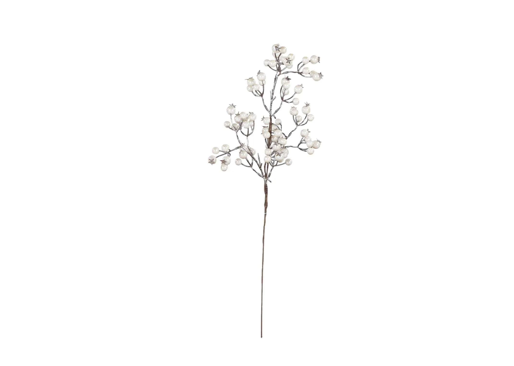 A front view of Christmas Pearl spray with pearls on the branches.