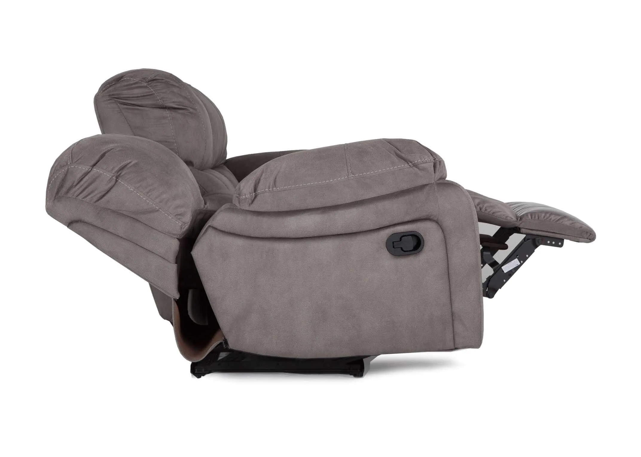 Dimensions of Bradford three seater grey suede recliner sofa - 226 cm (Width) x 99 cm (Depth) x 99 cm (Height)