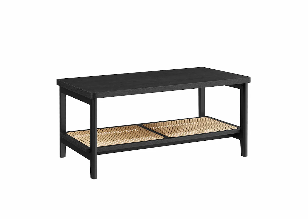 1 Shelf Black Coffee Table - Barbara