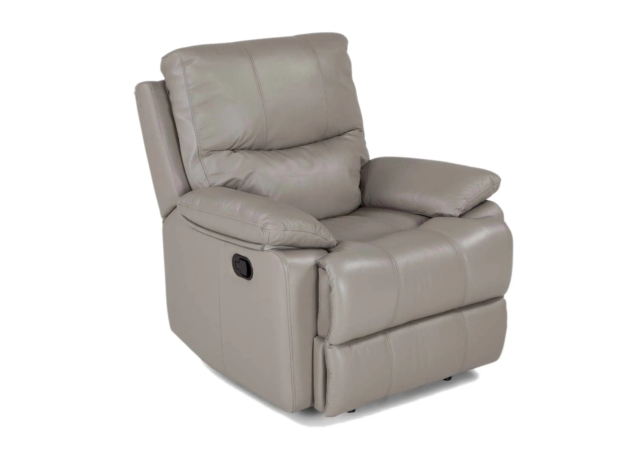 Grey Leather Power Reclining Armchair - Groove
