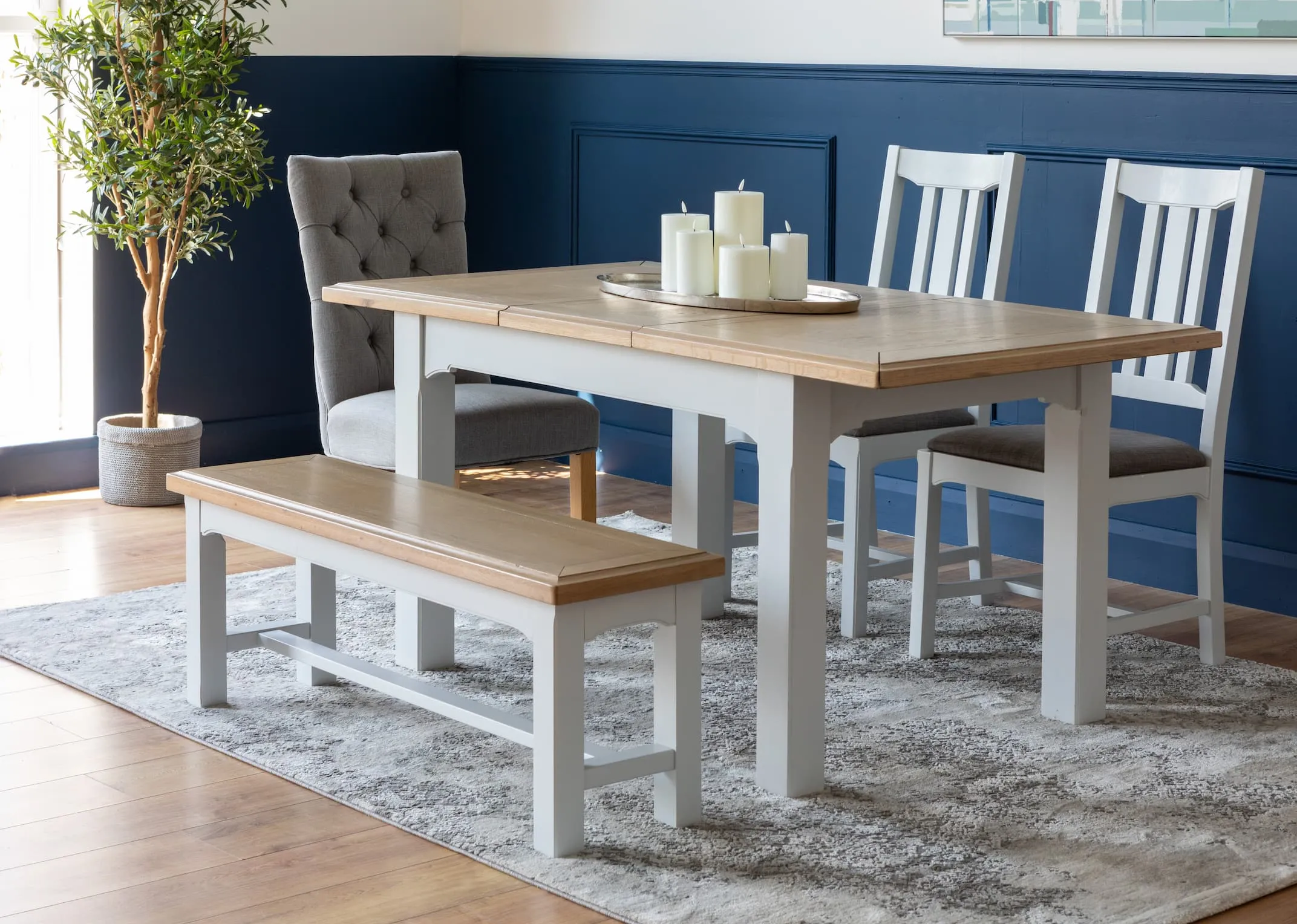 Grey Dining Bench - Georgia