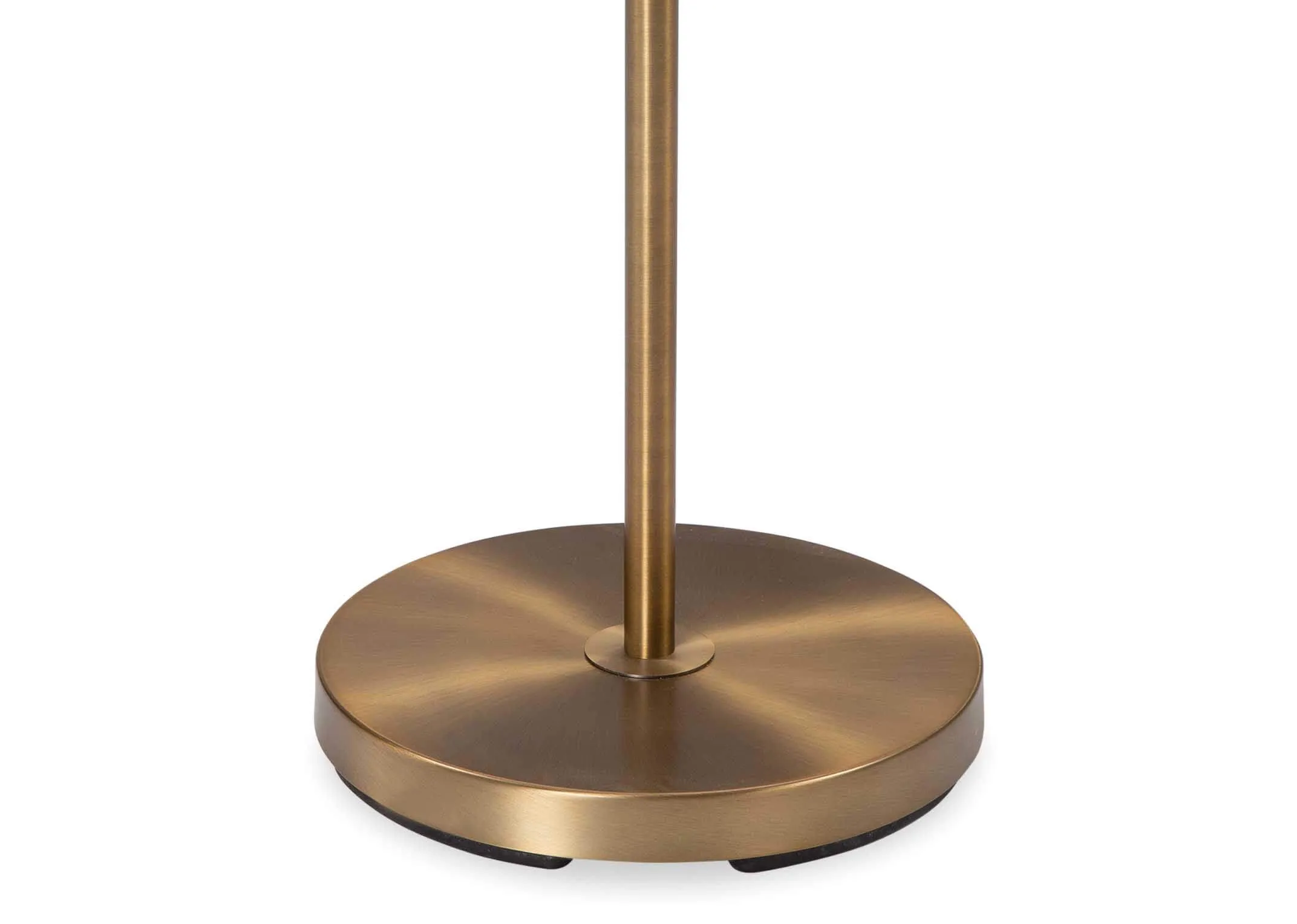 Detailed close up of the bronze leg and base of bronze antique floor lamp Leanne