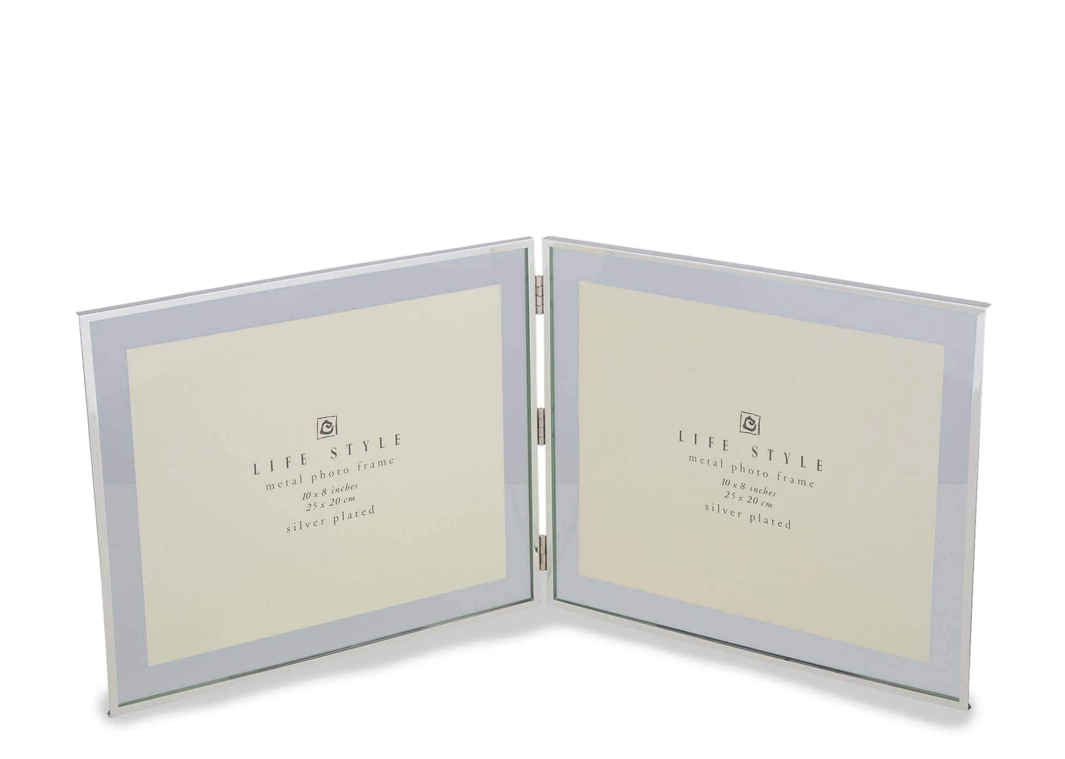 8" x 10" Double Silver Plated Photo Frame - Karis