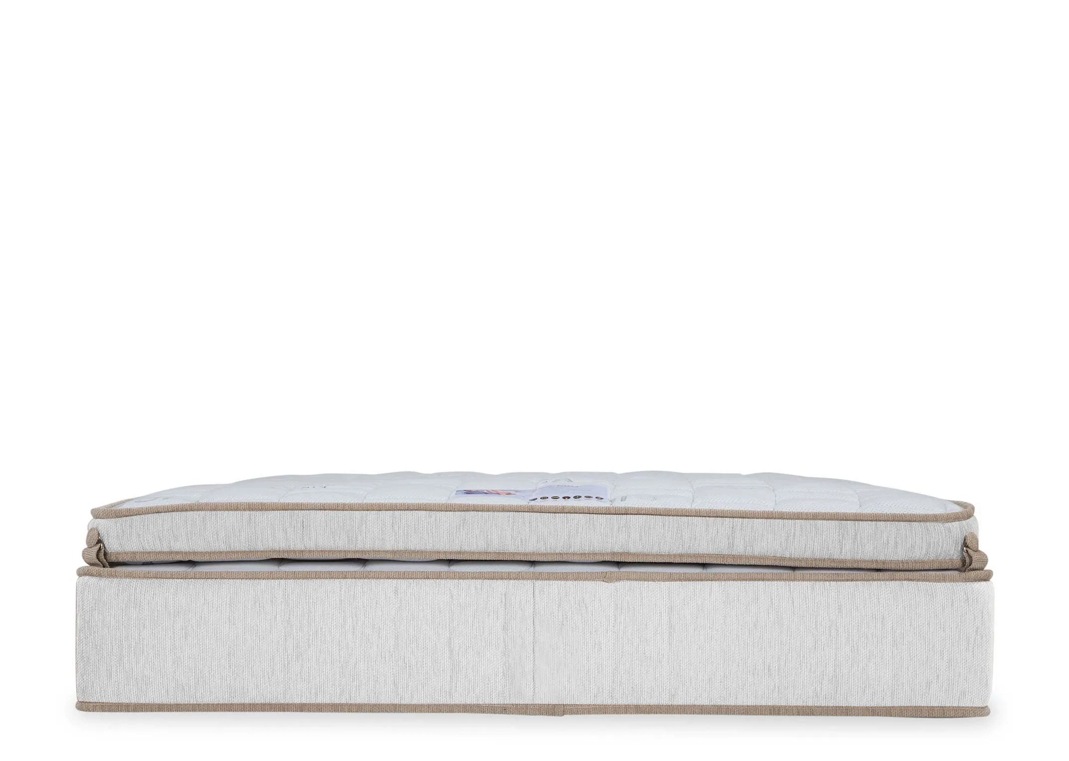 A dimension image for the Saol Fada King Size 5 ft Platinum 1800 beige mattress 150cm (Width) x 200cm (Length) 