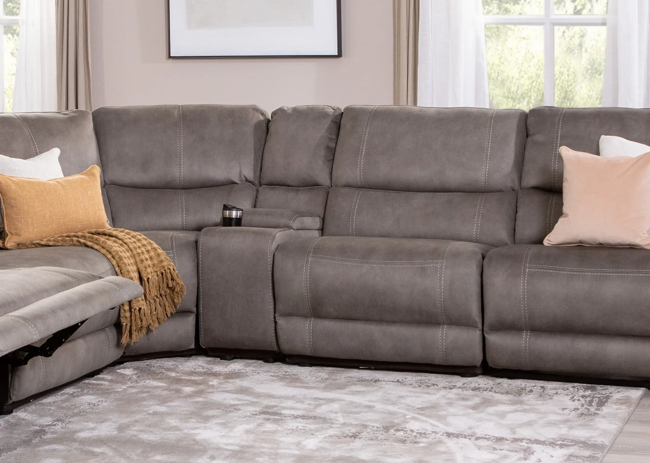 Grey Fabric Drinks Holder - Baxter