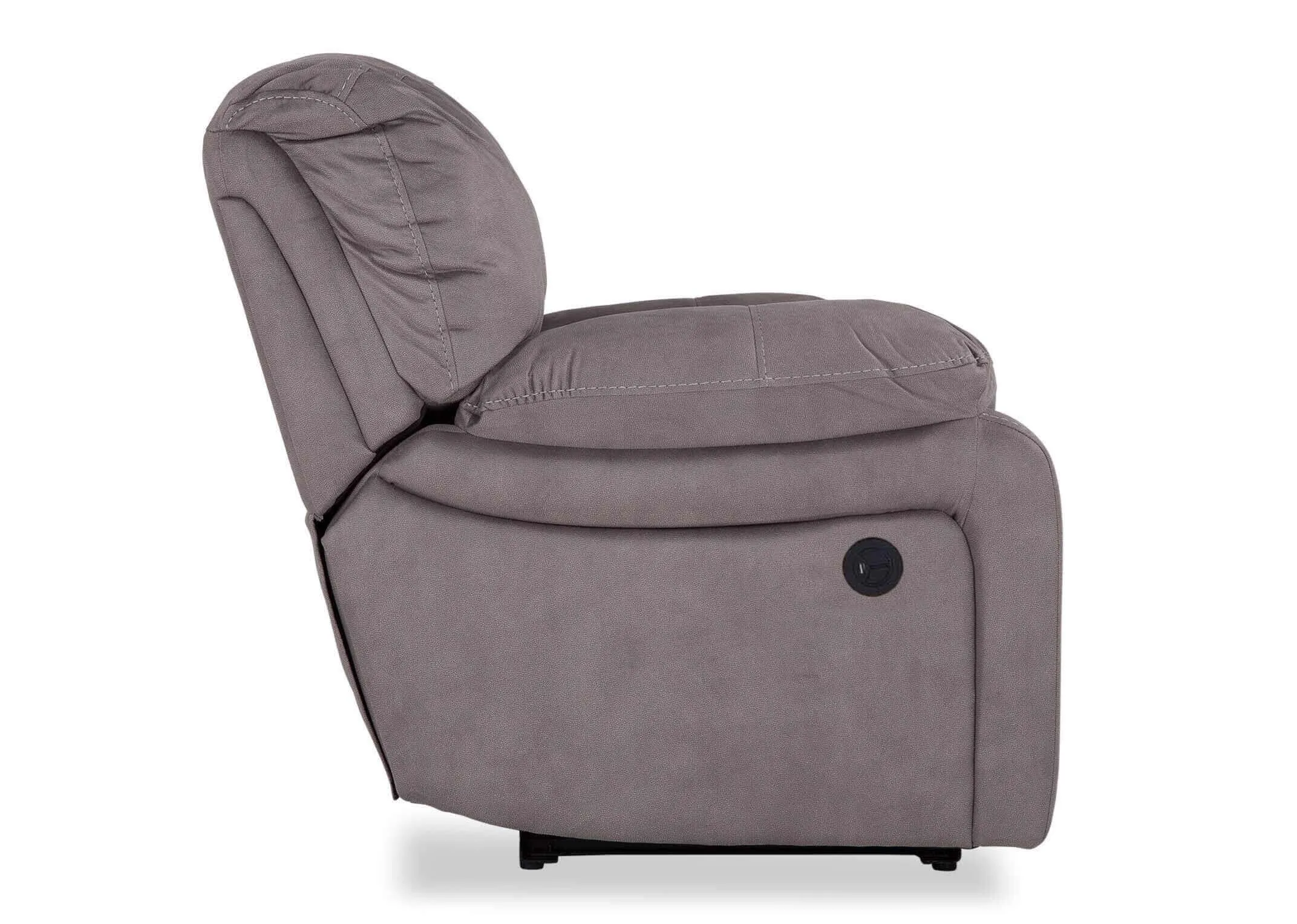 A lifestyle image of the Bradford 2 Seater sofa in fixed mode with the Aston tables.