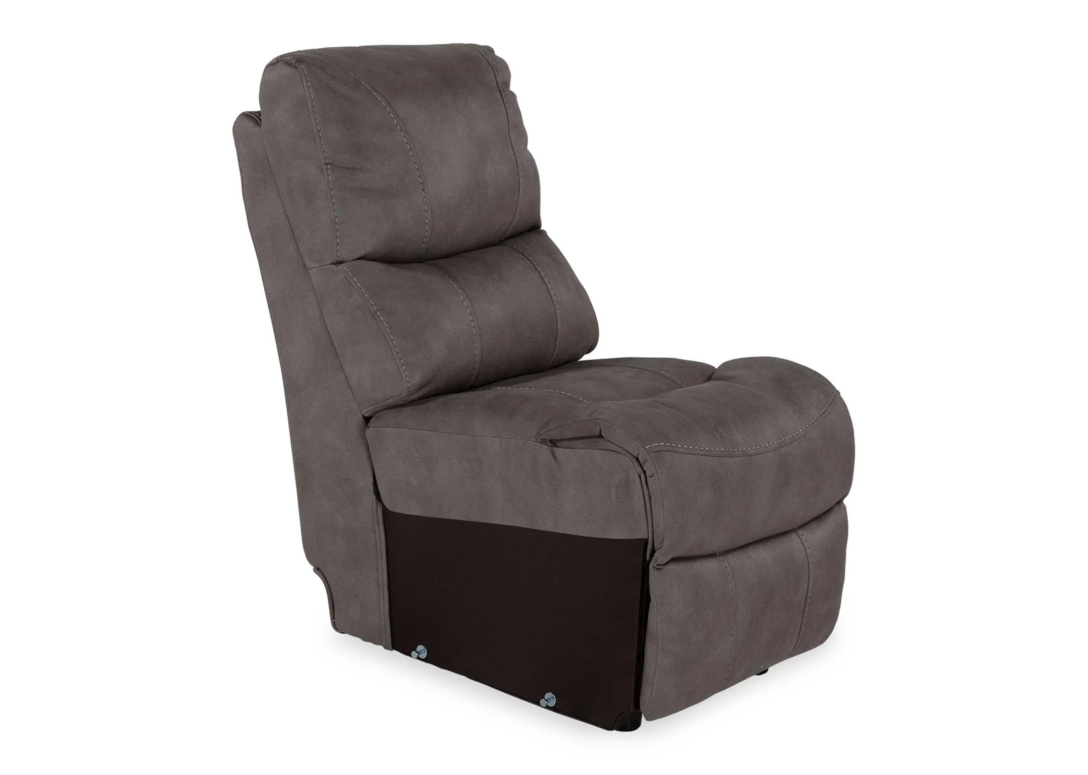 Sultry Grey Fabric Armless Unit - Hannah