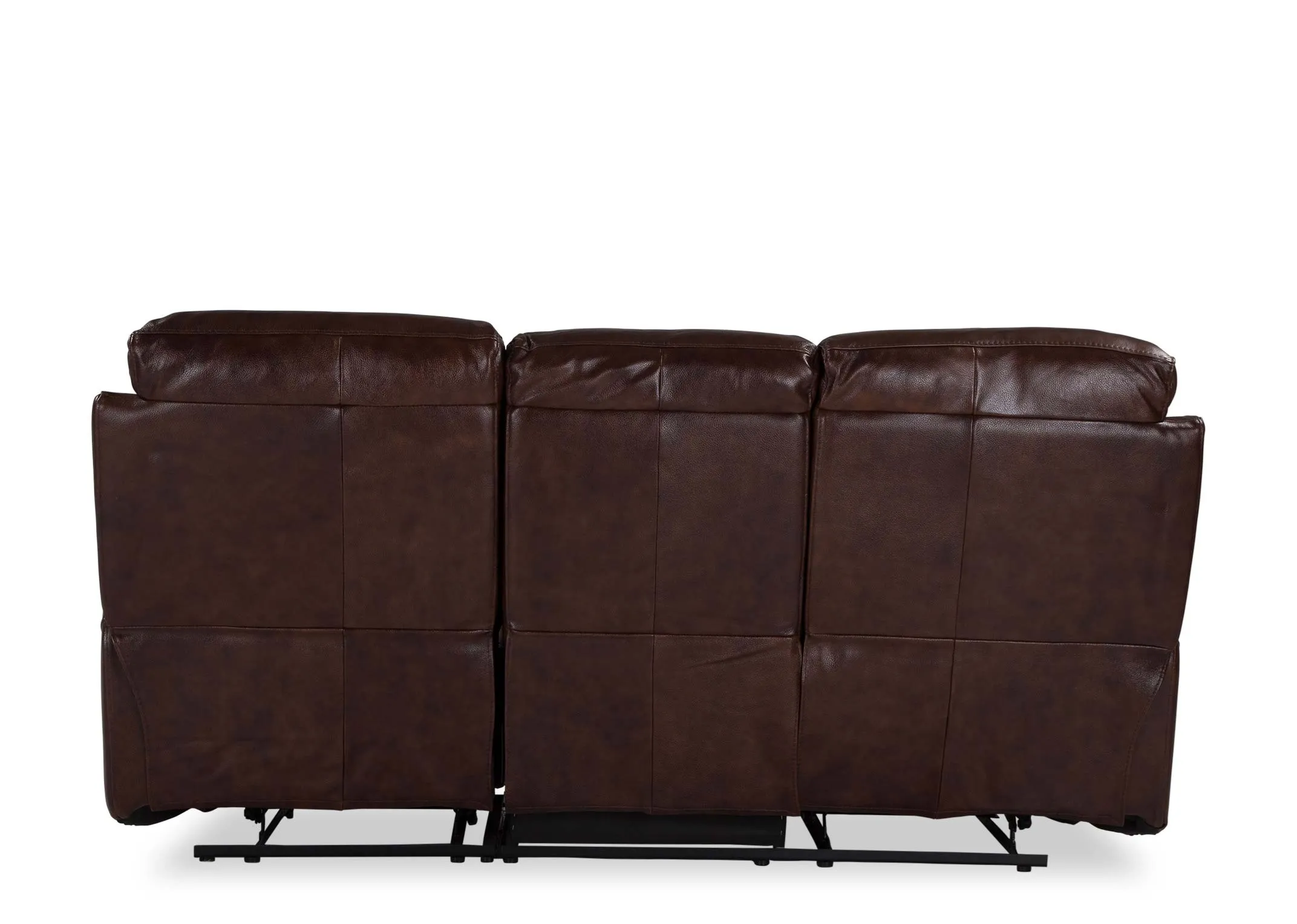 A view from behind showing the back of the Supremea 3 seater power recliner.