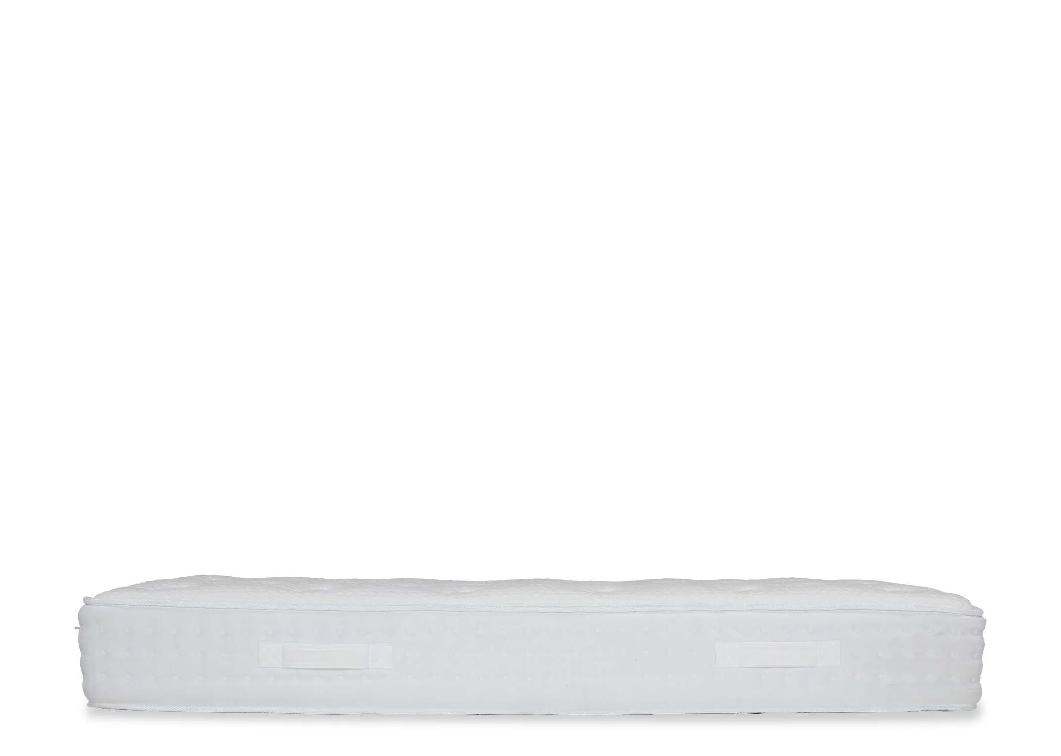 A view along the long side of the 4 ft 6 Natural Comfort pocket sprung roll up mattress