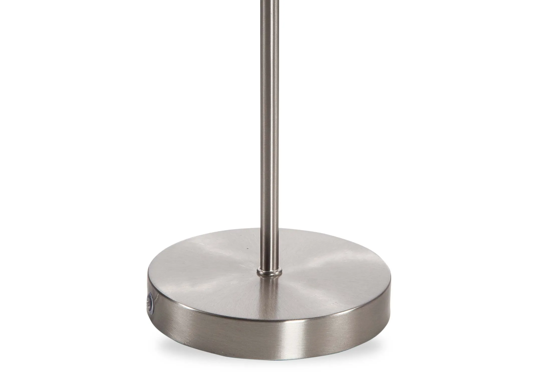 A close up of the bottom of the Karina table lamp.