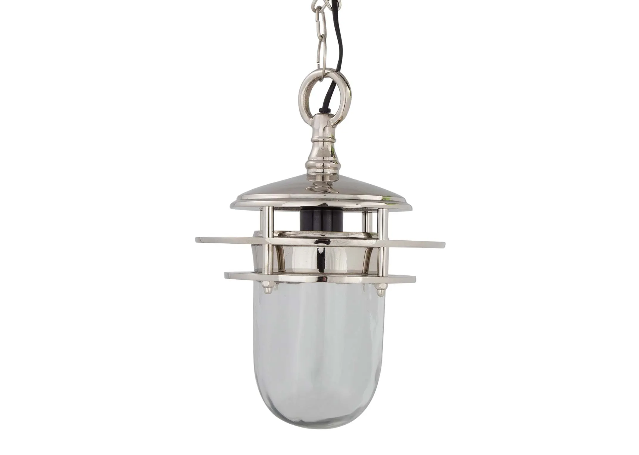 A close up view of the lamp on the Maddy lamp