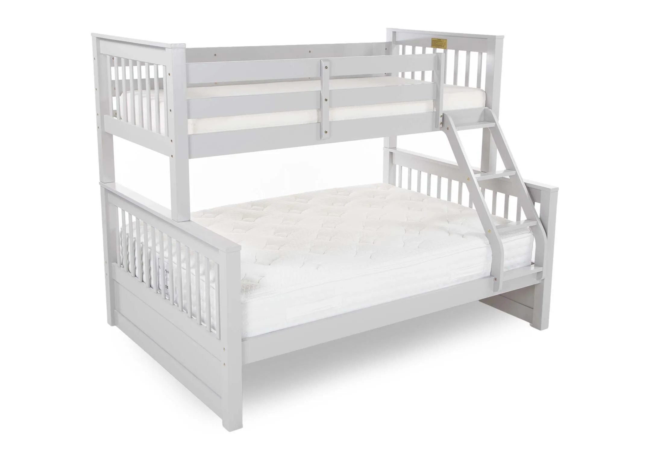 Grey Solid Wood Twin Bunk Bed - Lara