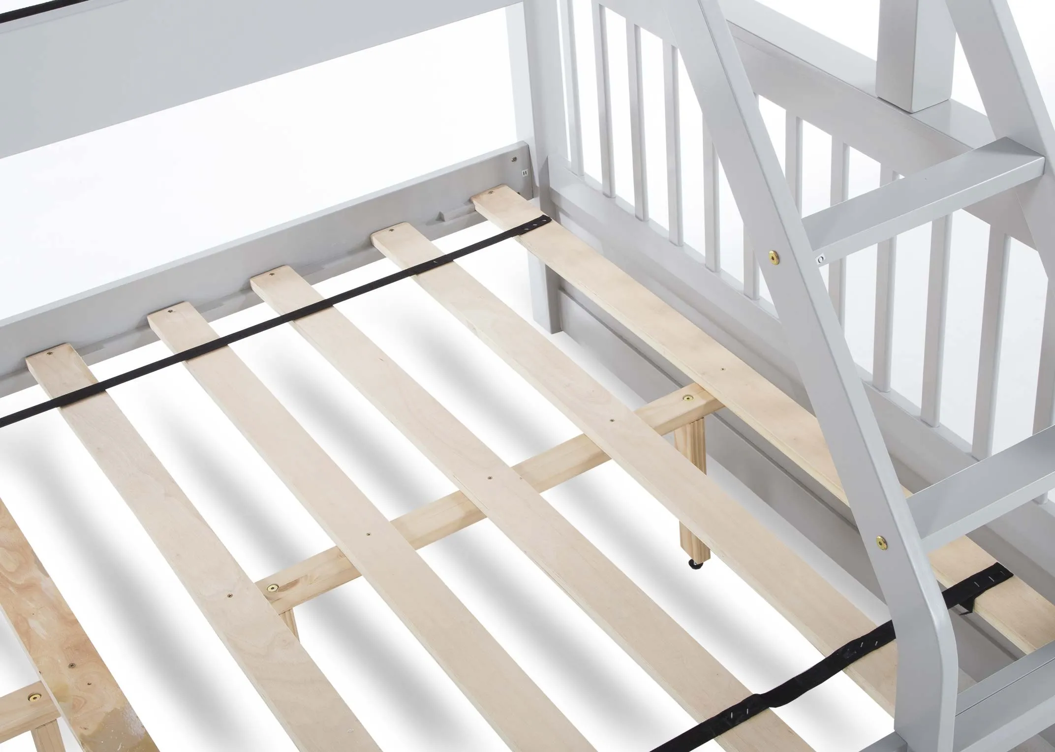 A far away image of the grey Lara Bunk bed.