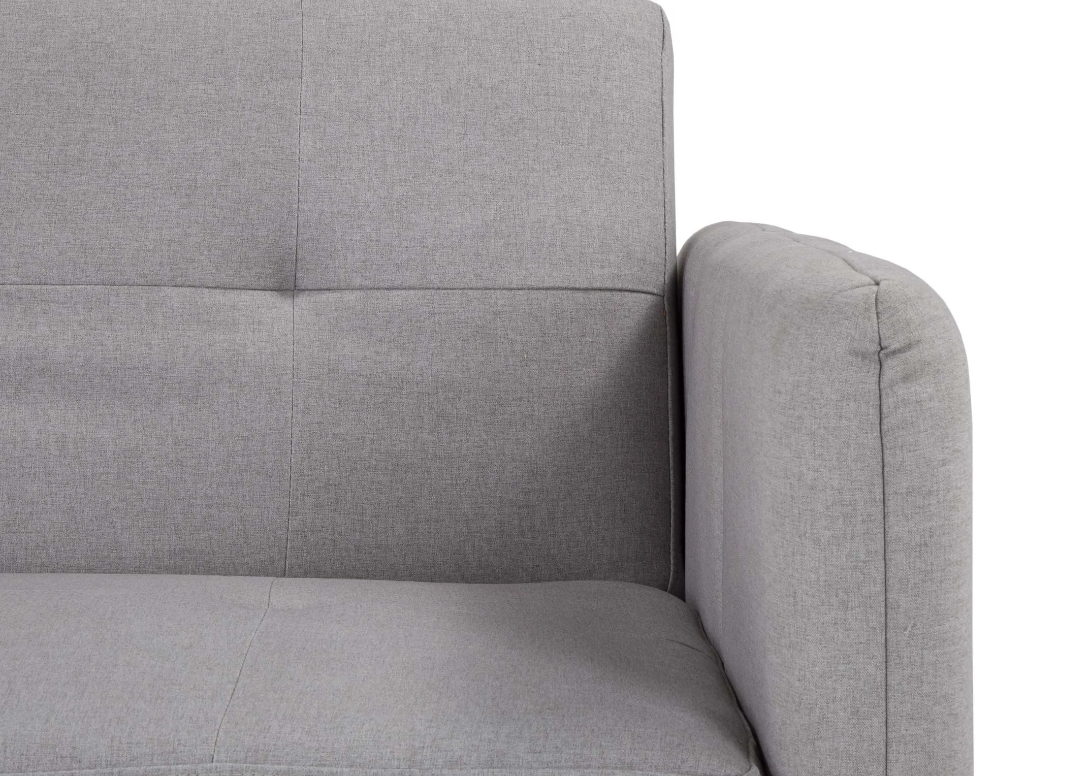A close up image of the arm of the Celeste 3 seater sofabed.