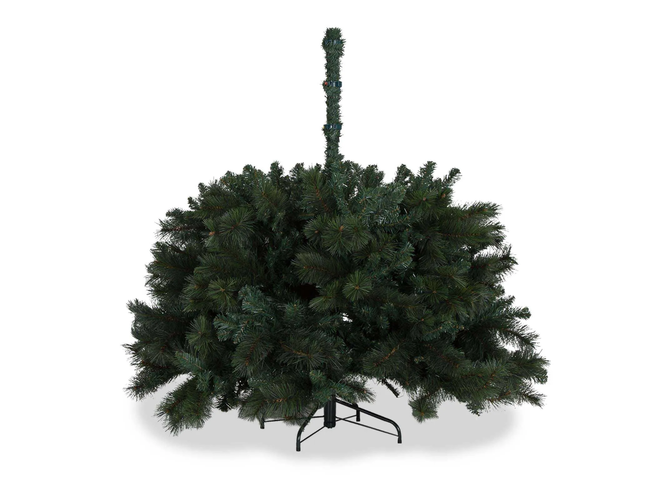 A shot of the 8ft mixed needle Christmas tree with 4 sections in place.