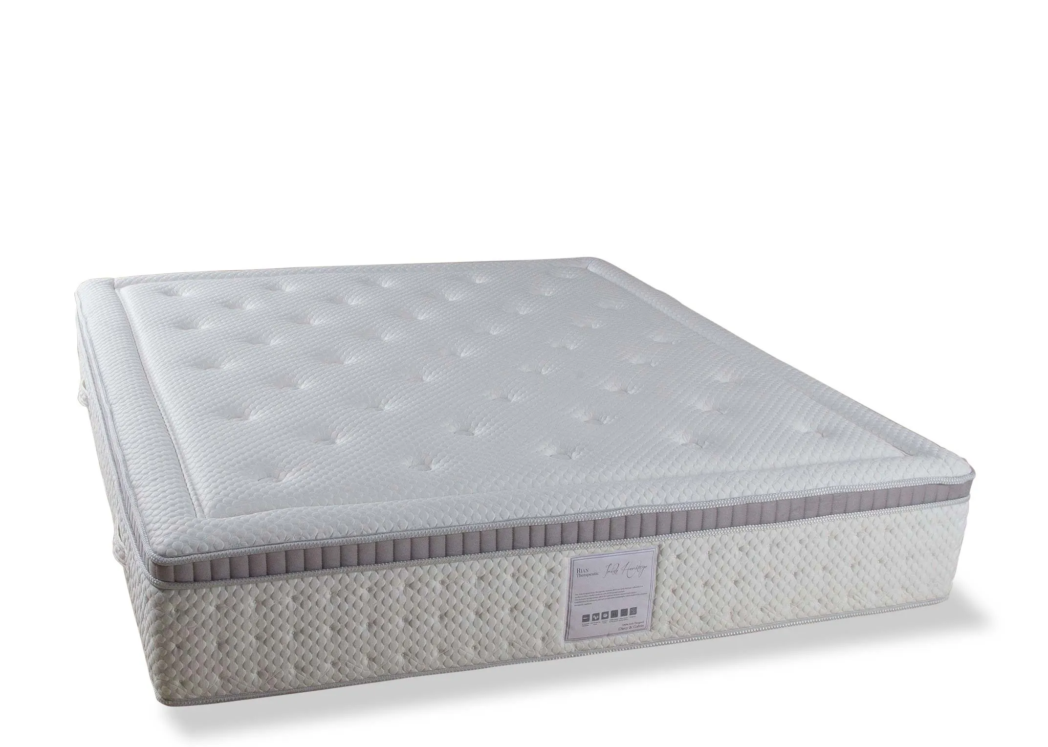 Super King Size (6 ft) Rian Therapeutic Mattress in a power image showing the full mattress from an angle