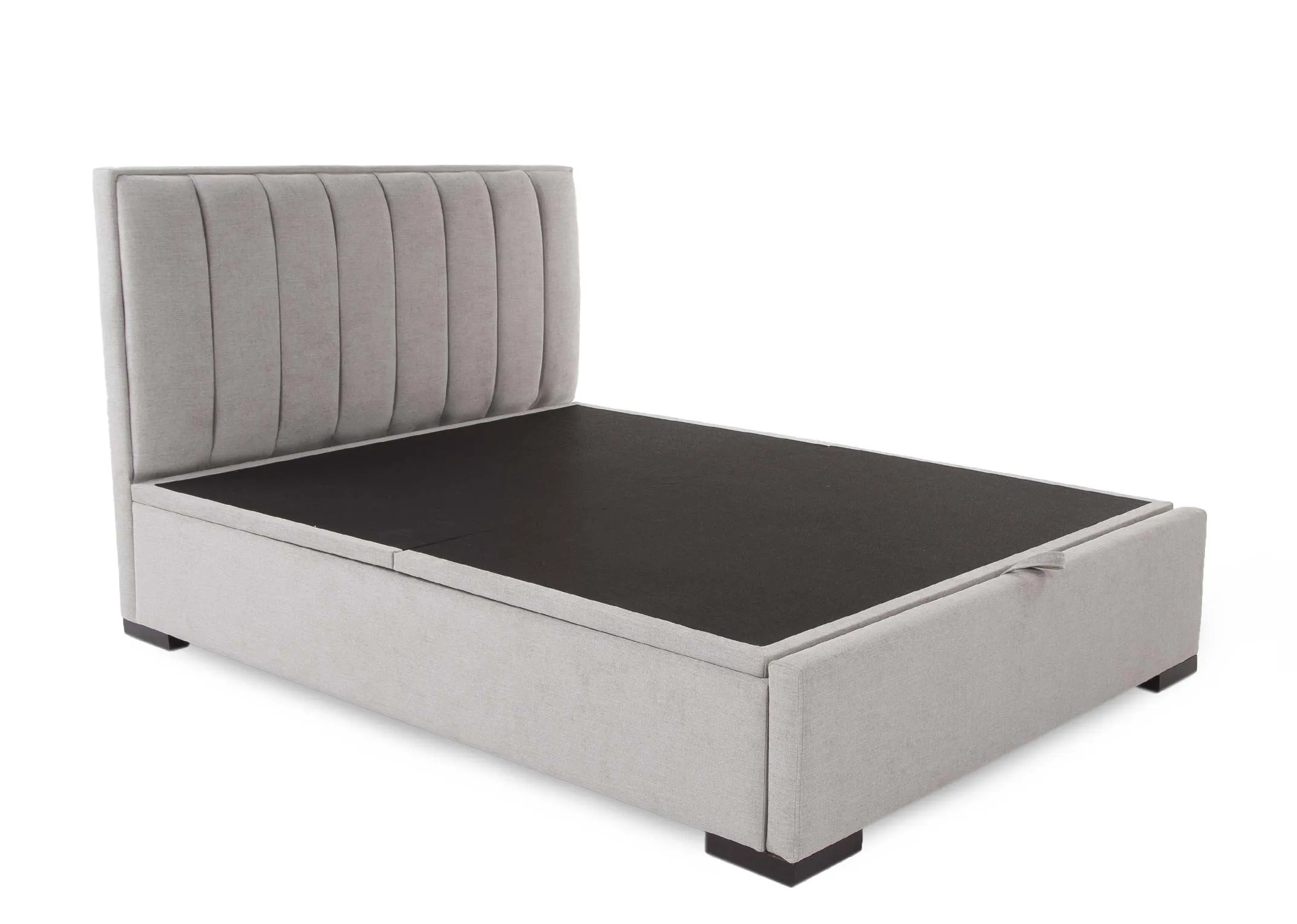 Super King (6 ft) Grey Fabric Ottoman Bed Frame - Liberty