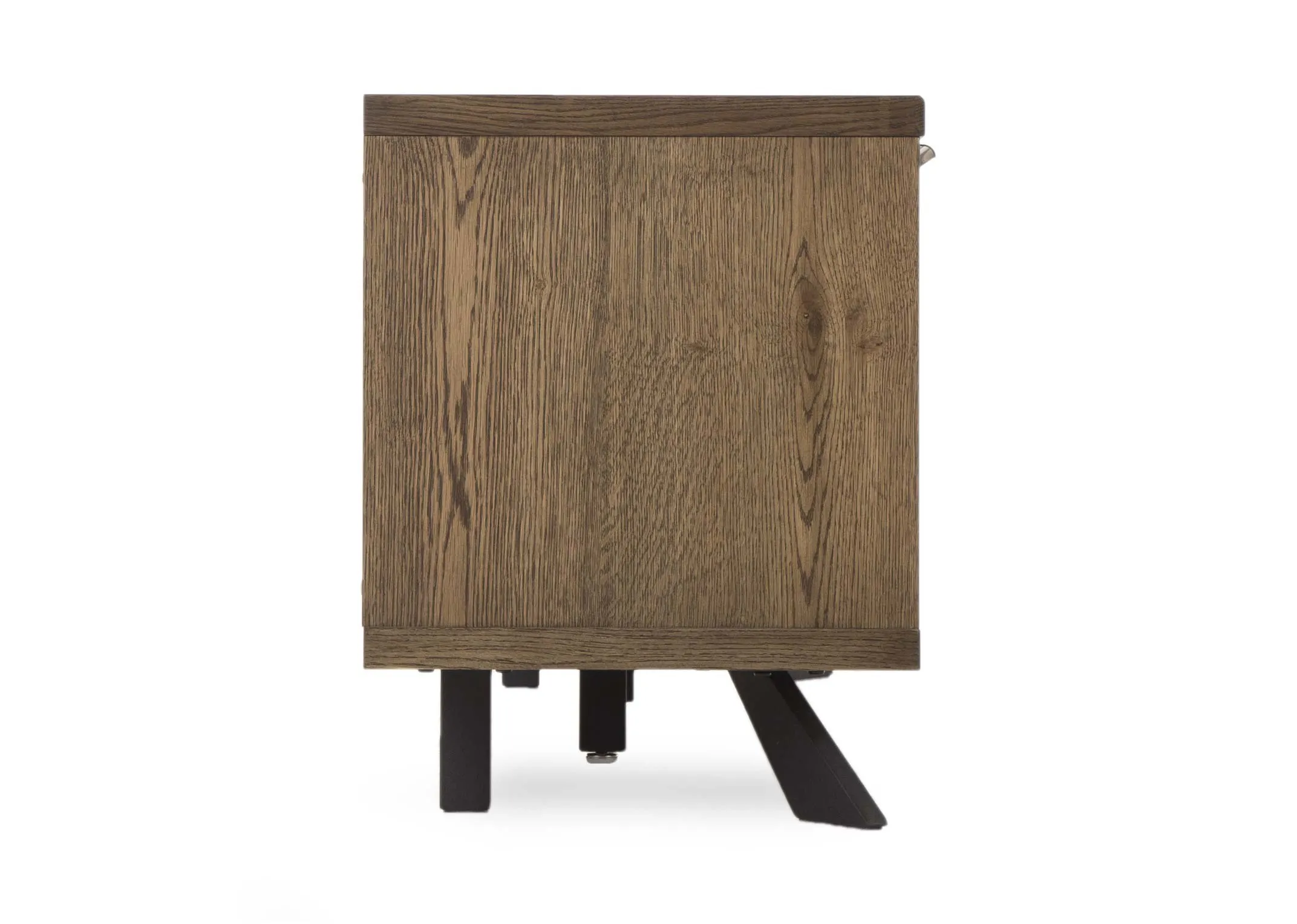 Smoked Oak TV Unit from EZ Living Furniture's Arno range. Side view.