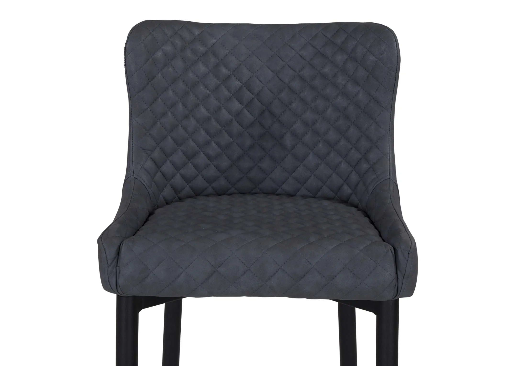 Vintage grey faux leather counter bar stool with black metal legs from EZ Living Furniture's Ottowa range. 