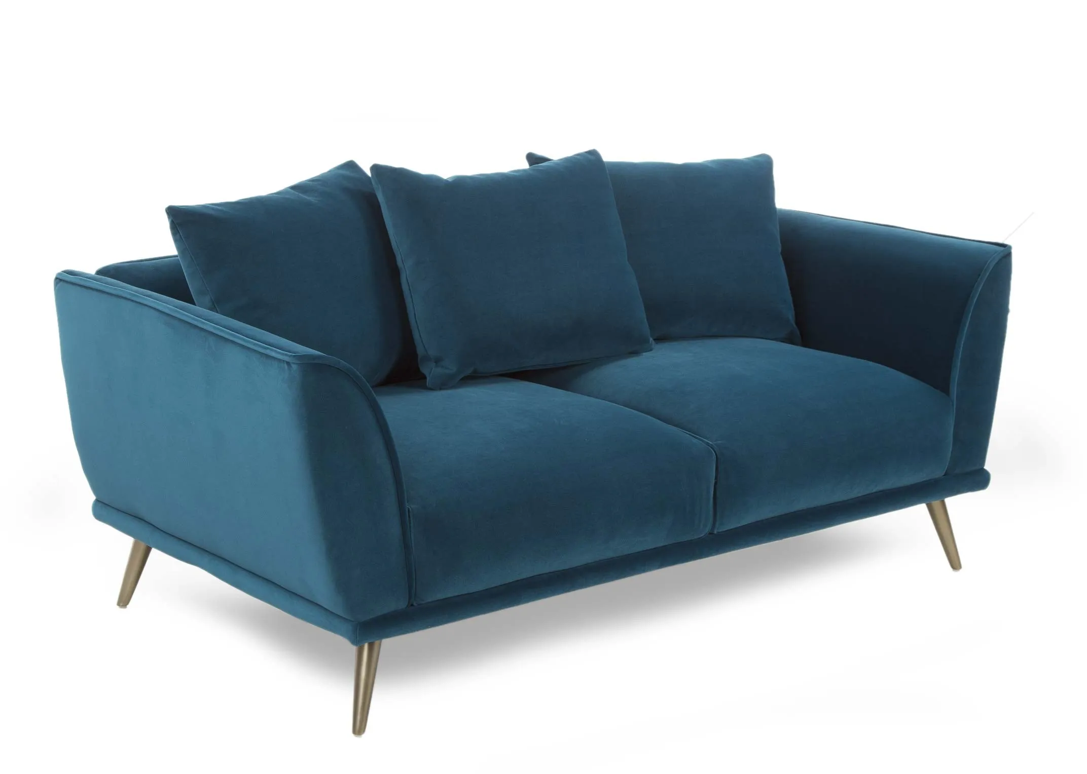 2 Seater Teal Velvet Sofa - Katie