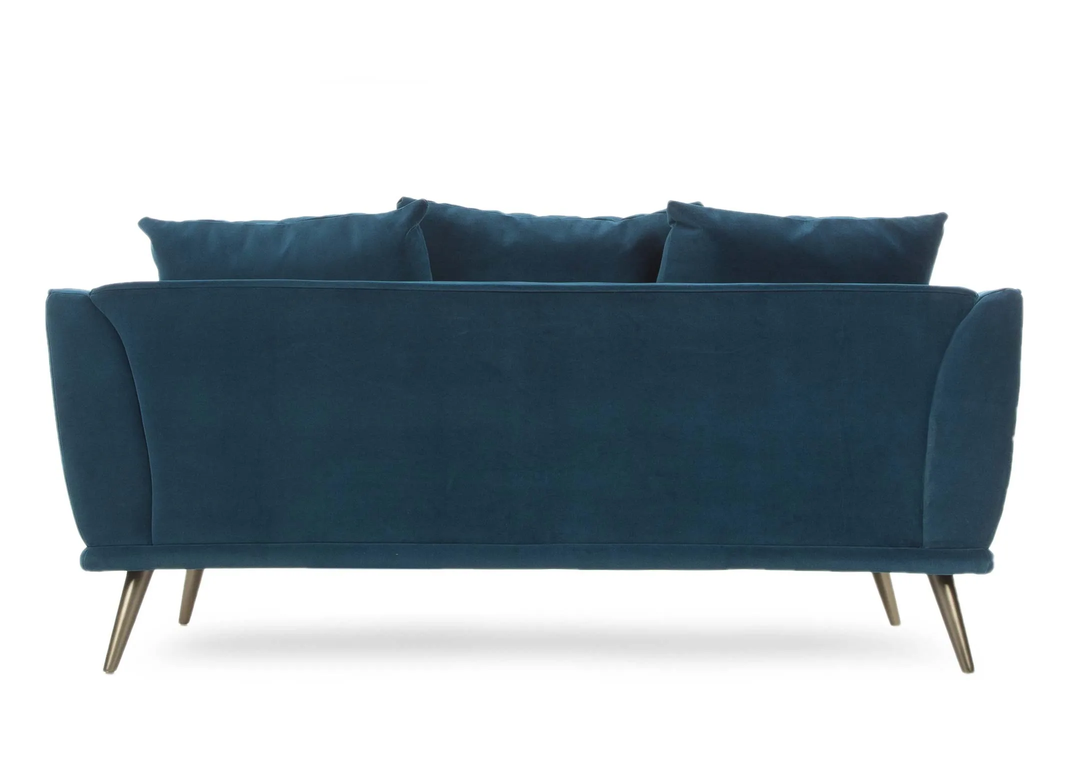 A 2 Seater Sofa in Teal Velvet from EZ Living Furniture's Katie range. Back view