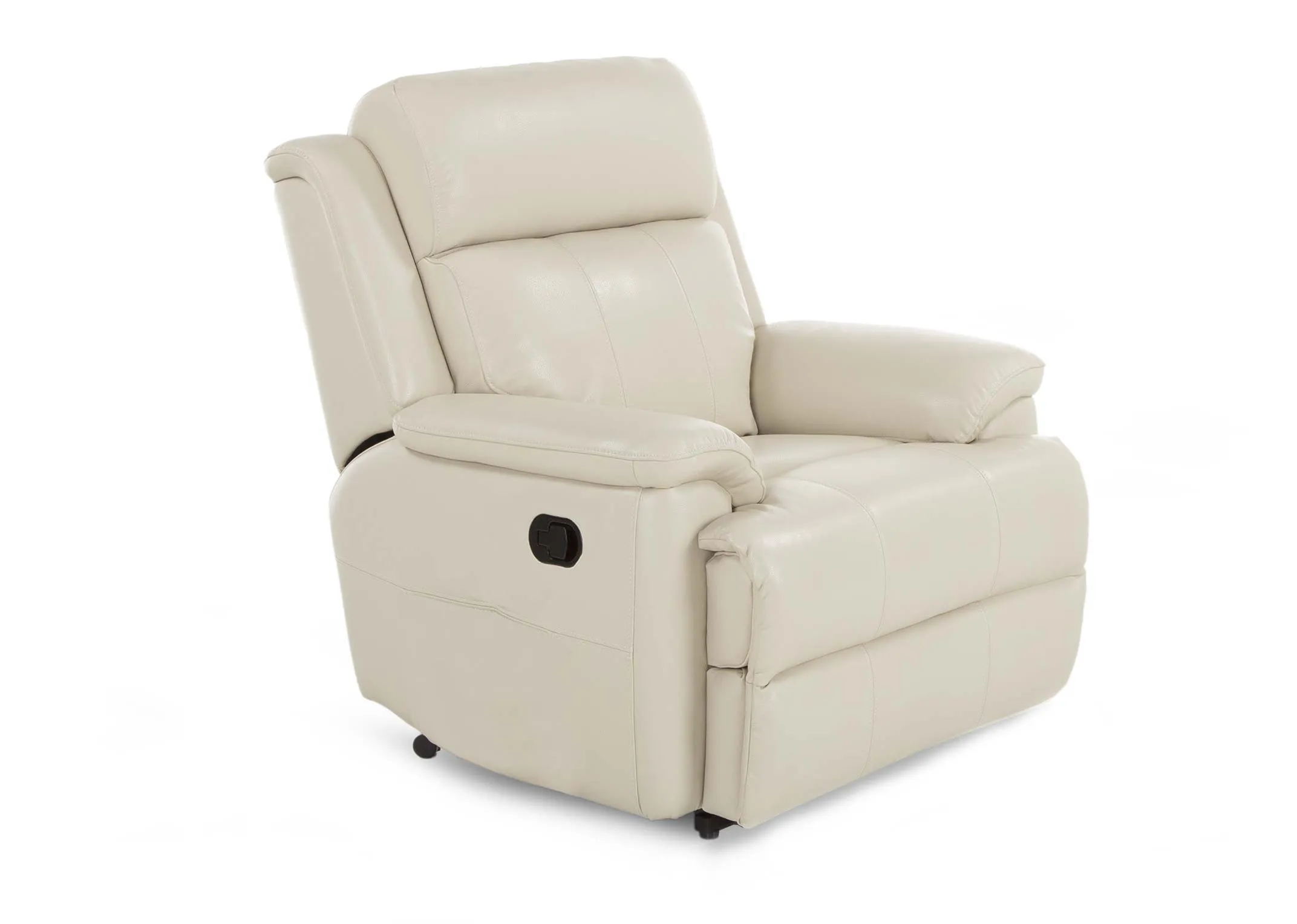 Off White Leather Recliner - Embrace