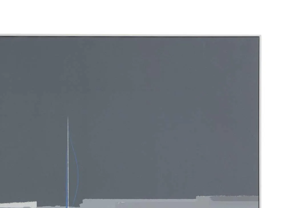 An unframed canvas showing Side by Side as a coastal print from Sabrina Roscino. Closeup view.