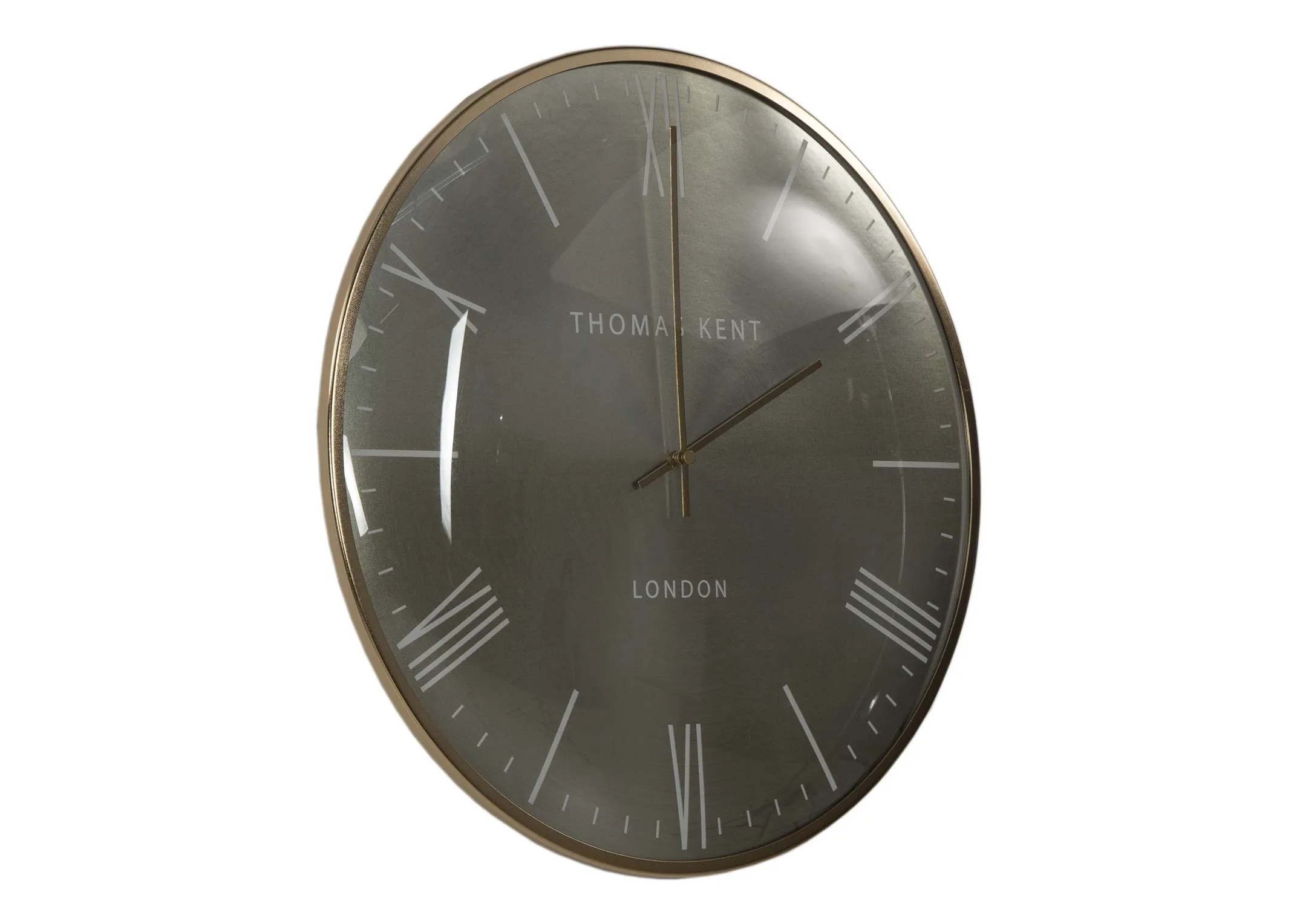The medium gold oyster wall clock from the Thomas Kent collection at EZ Living Furniture - back view