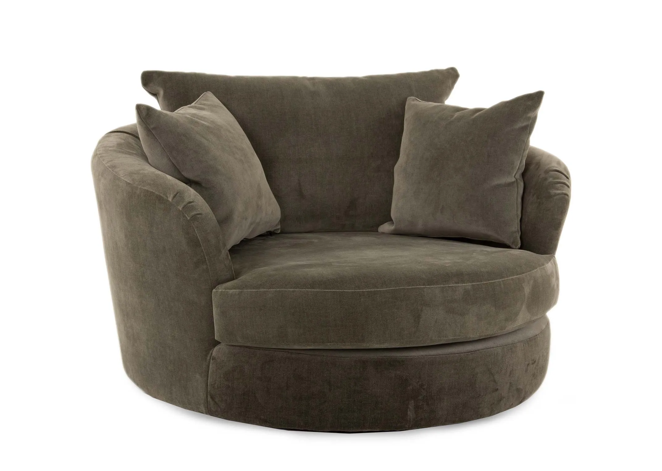 Green Fabric Swivel Cuddler - Lucius