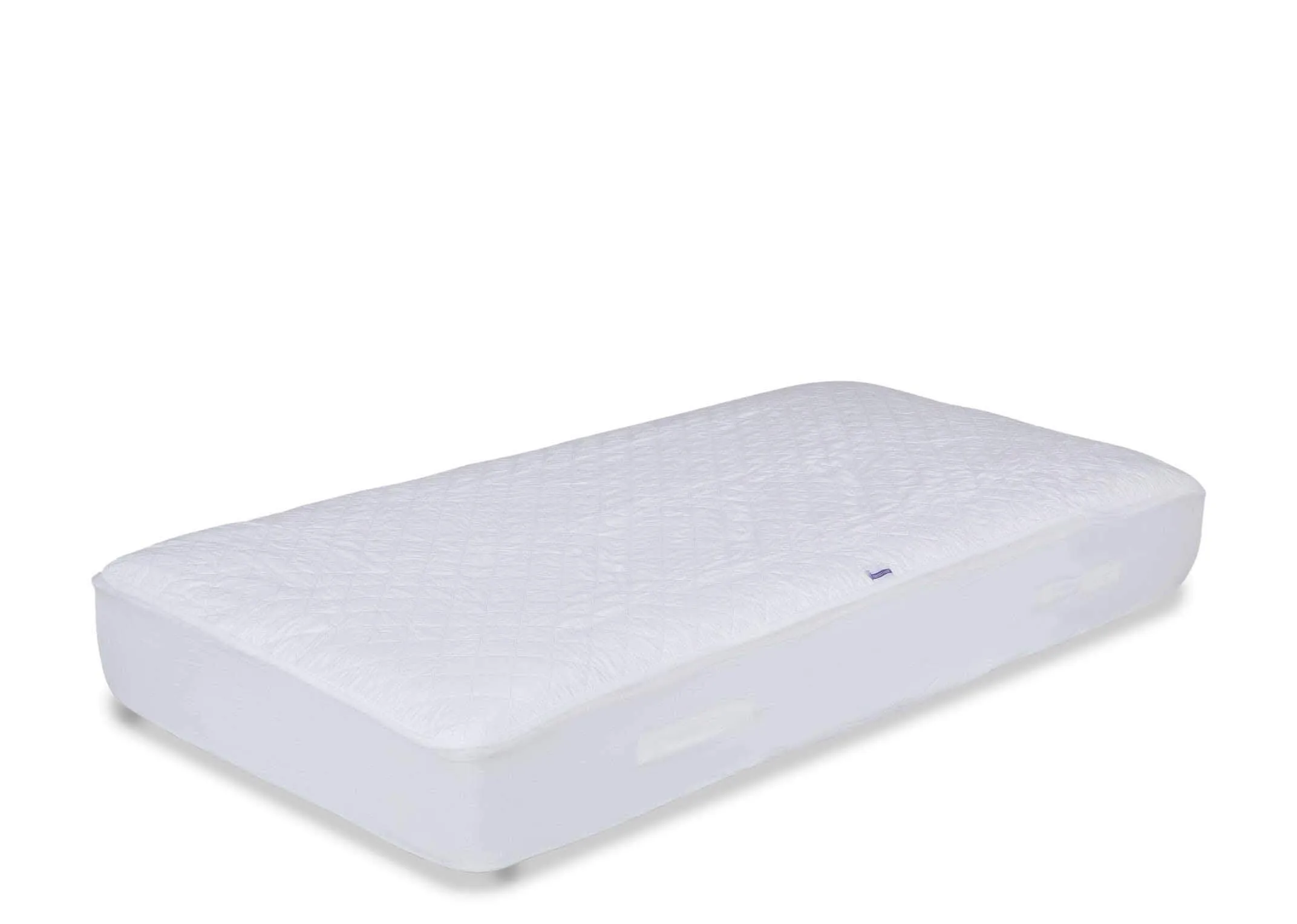 A luxury mattress protector in King Size (5ft) on a mattress from EZ Living Furniture's Guardsman range. Angled view