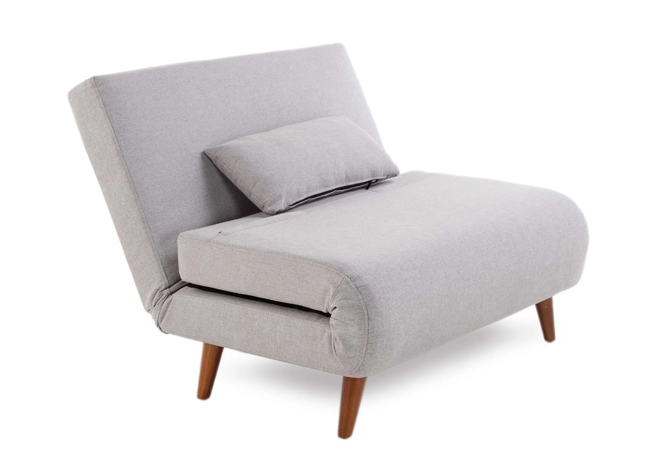 1 Seater Grey Fabric Armless Sofa Bed - Zara