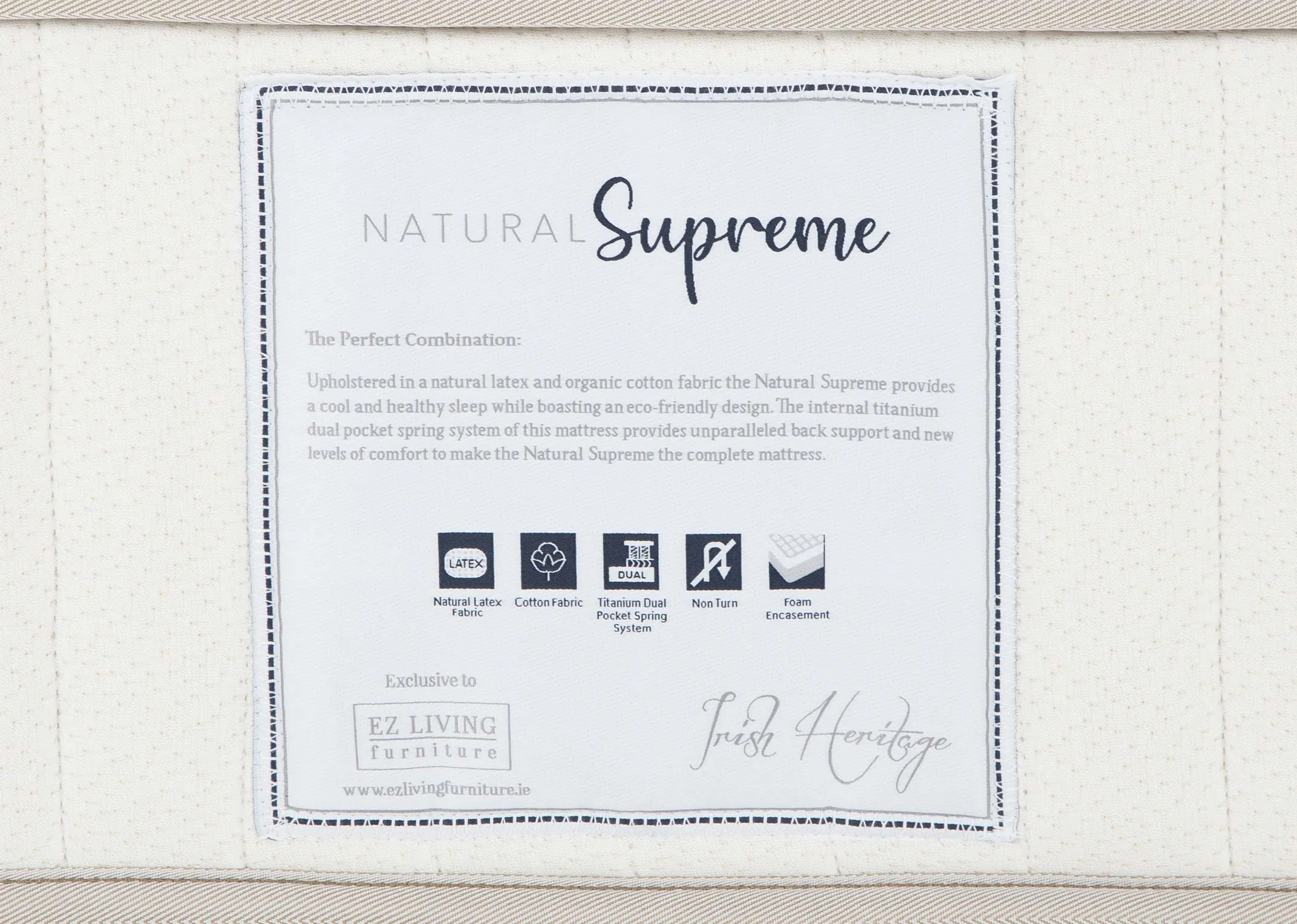 A lifestyle image of the Natural Supreme mattress with divan bed