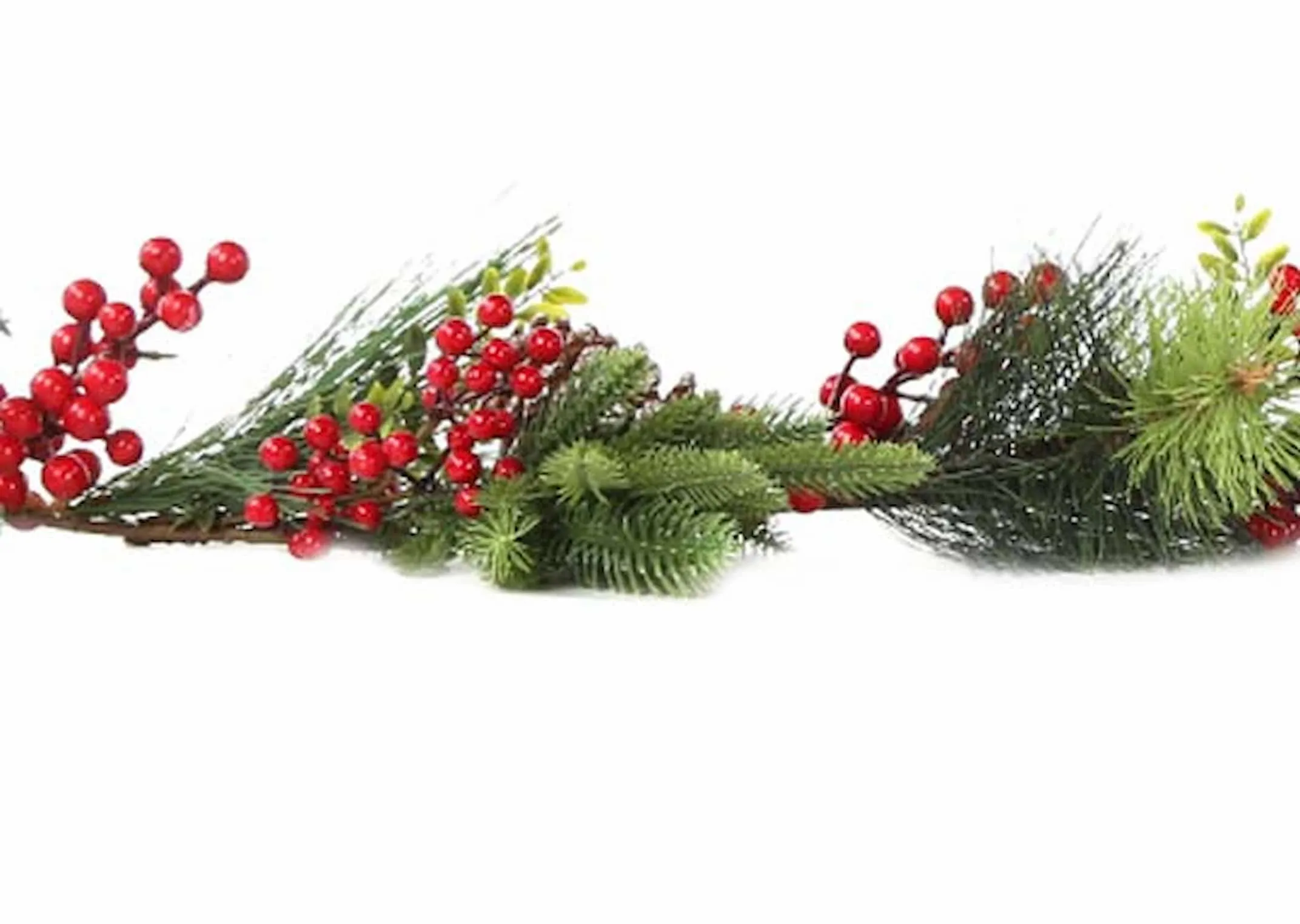 A dimension image of the Berry & Pine Garland with 150cm (Width)