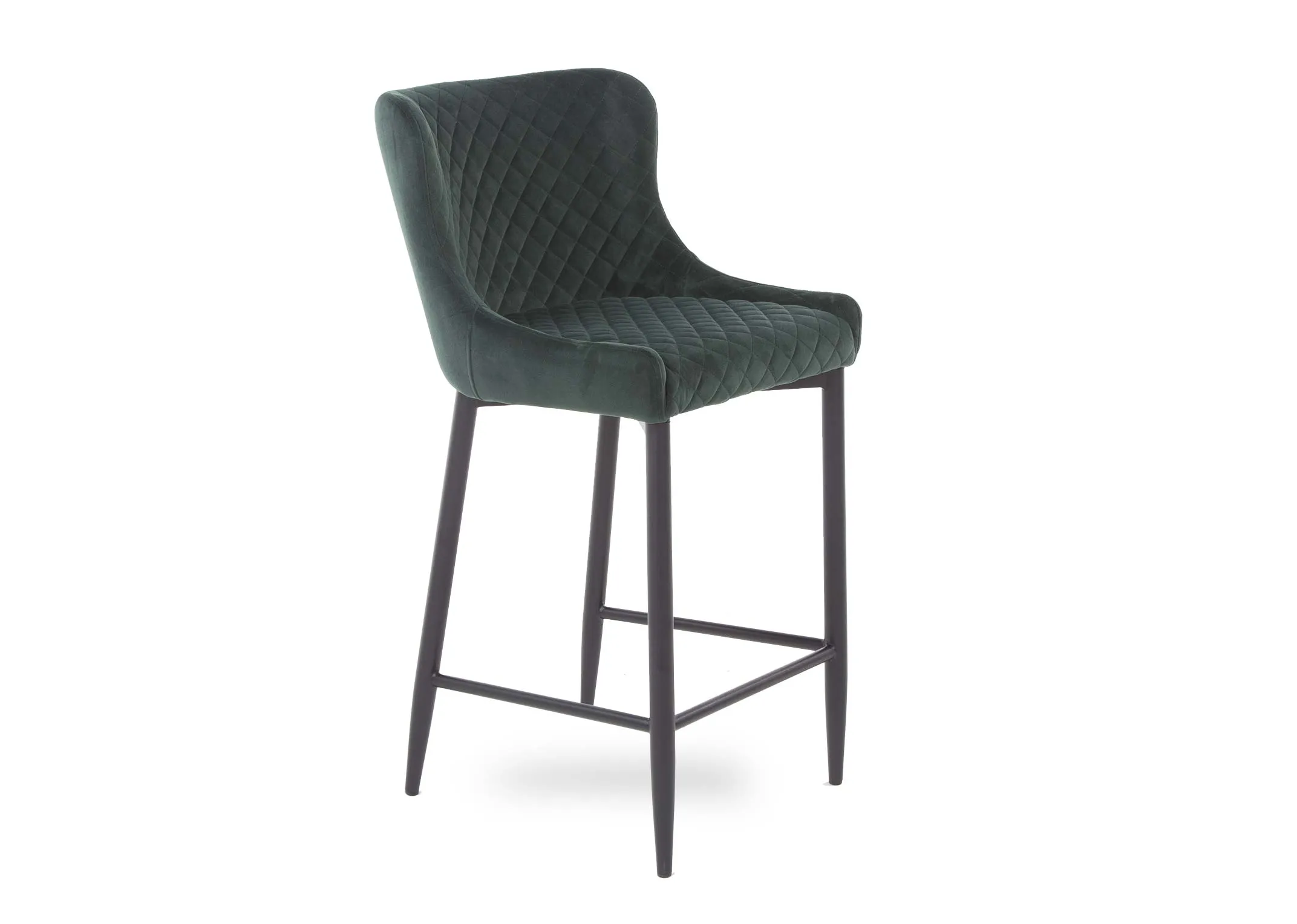 Green Velvet Bar Stool (Lower Height) - Ottowa