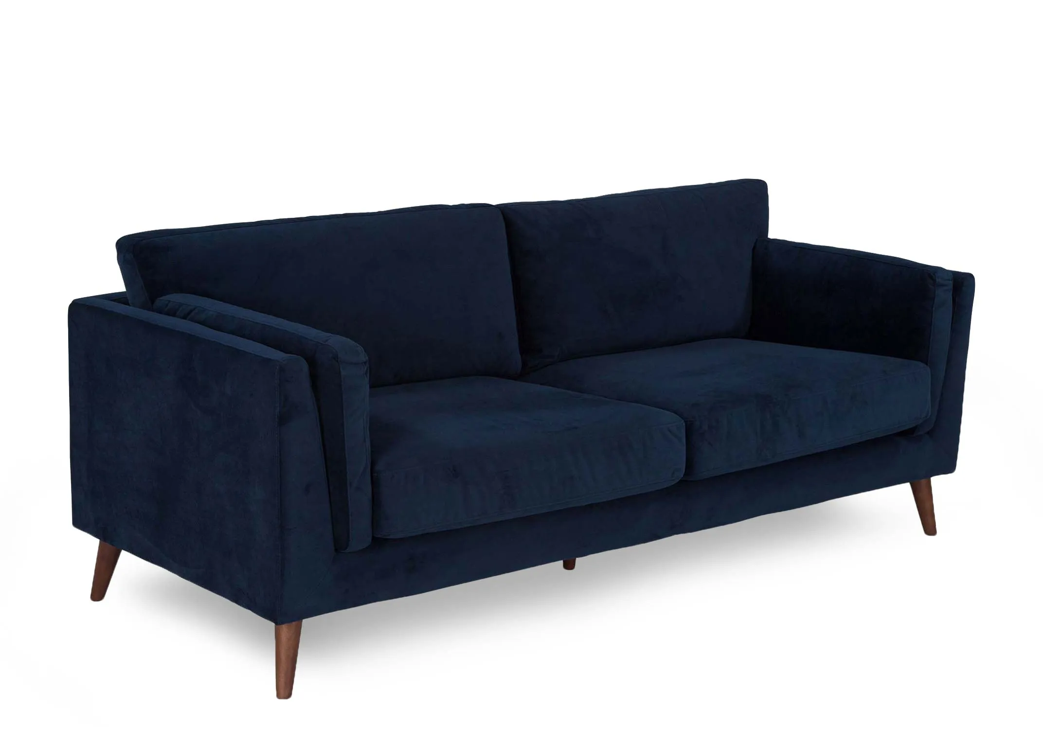 3 Seater Navy Velvet Sofa - Bellini