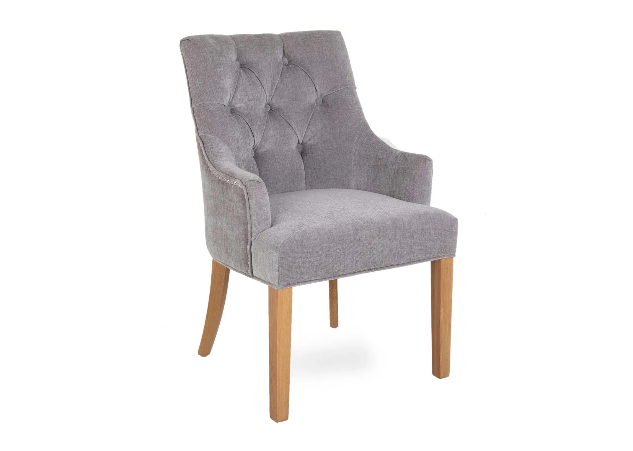 Light Grey Fabric Carver Chair Felix EZ Living Furniture