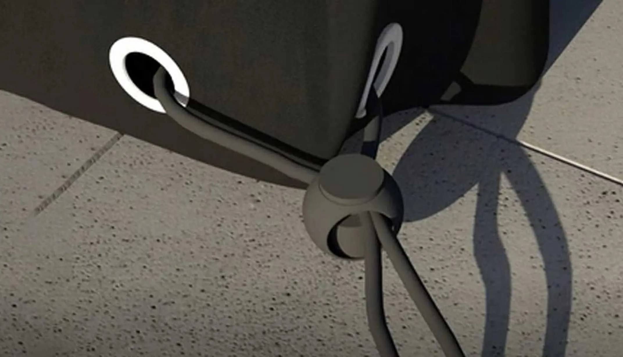 A closeup image of the bungee cord that seals the Oxford Dining Set Cover keeping it weather proof and safe.