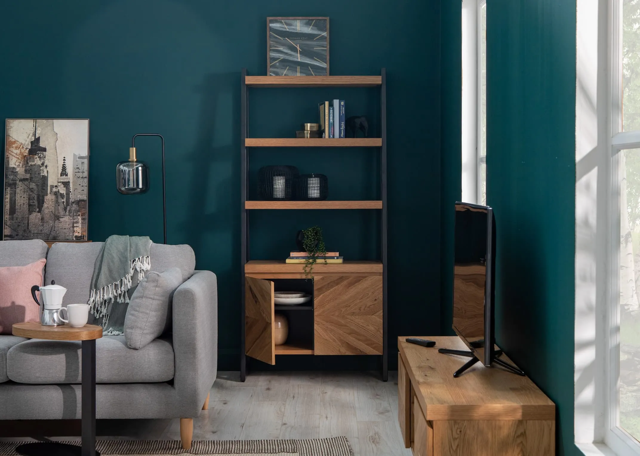 Rustic Oak Display Unit - Ellipse