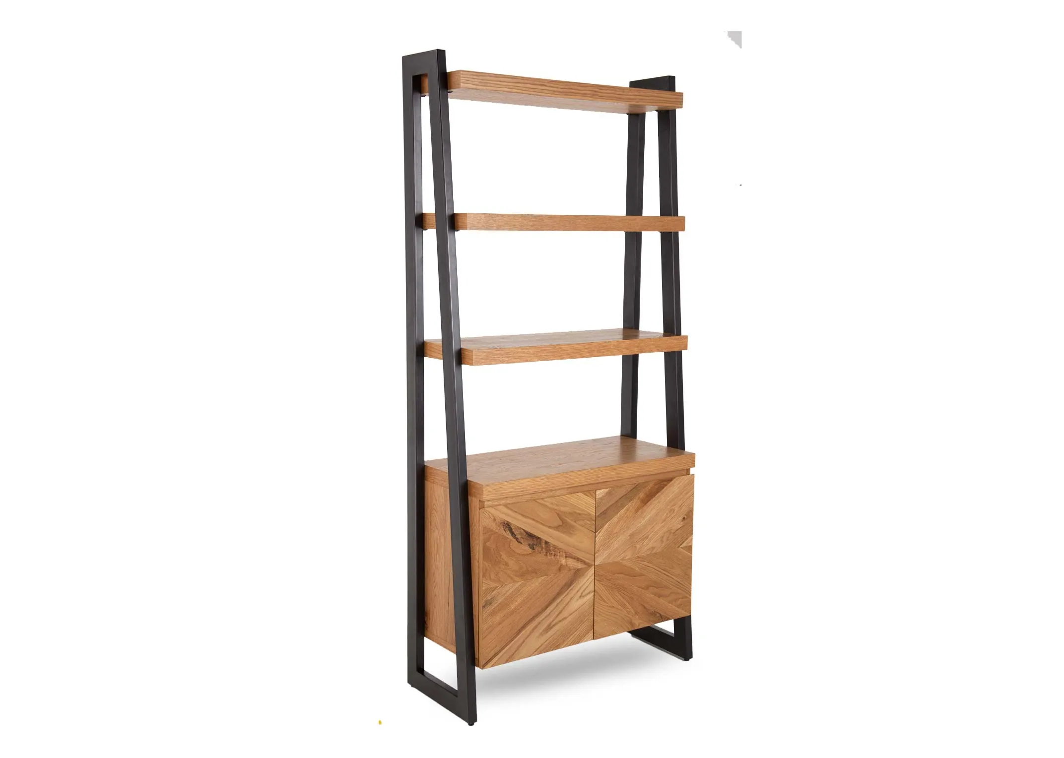 A rustic oak 3 shelf open display unit from EZ Living Furnitures Ellipse range.