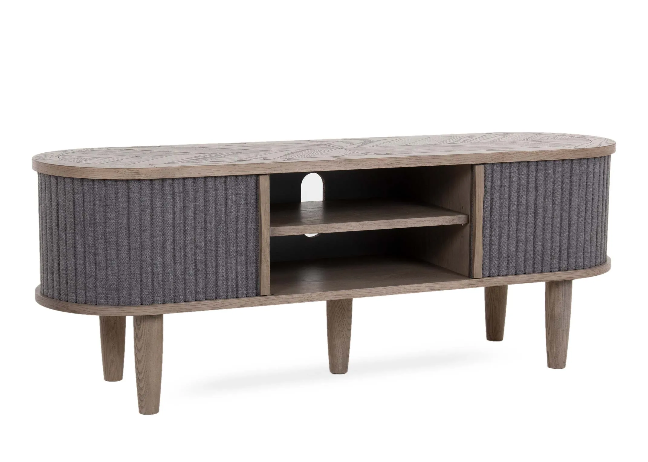 2 Door Grey Ash TV Unit - Monroe