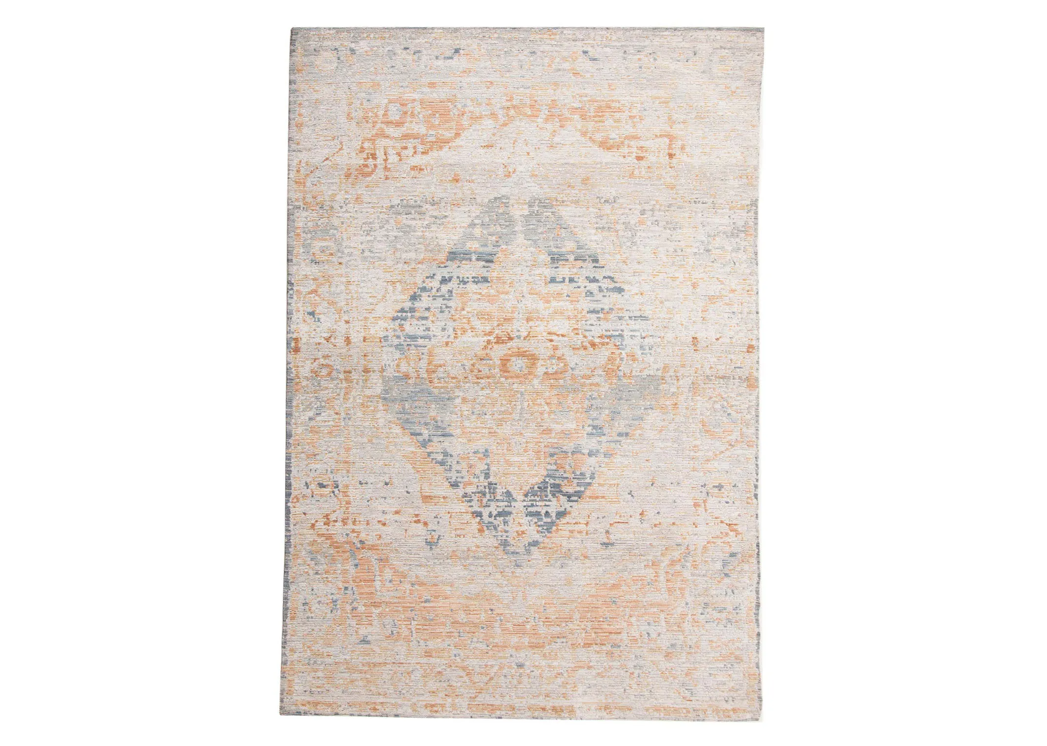 Peach & Grey Print 200cm x 290cm Large Rug - Maxima