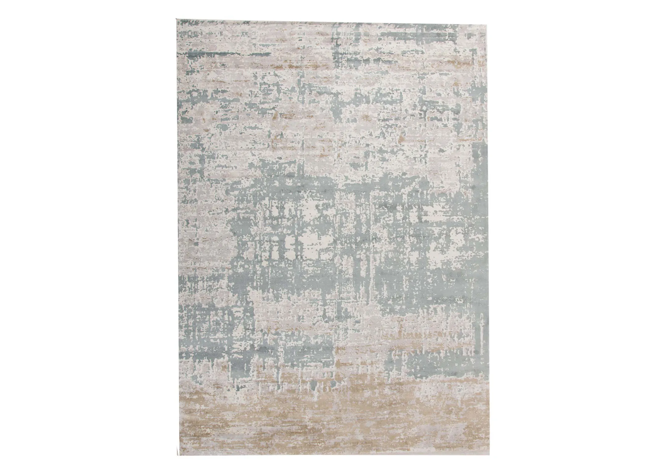 An ivory grey distressed large rug from EZ Living's Modesto range. Front view of ombre style rug.